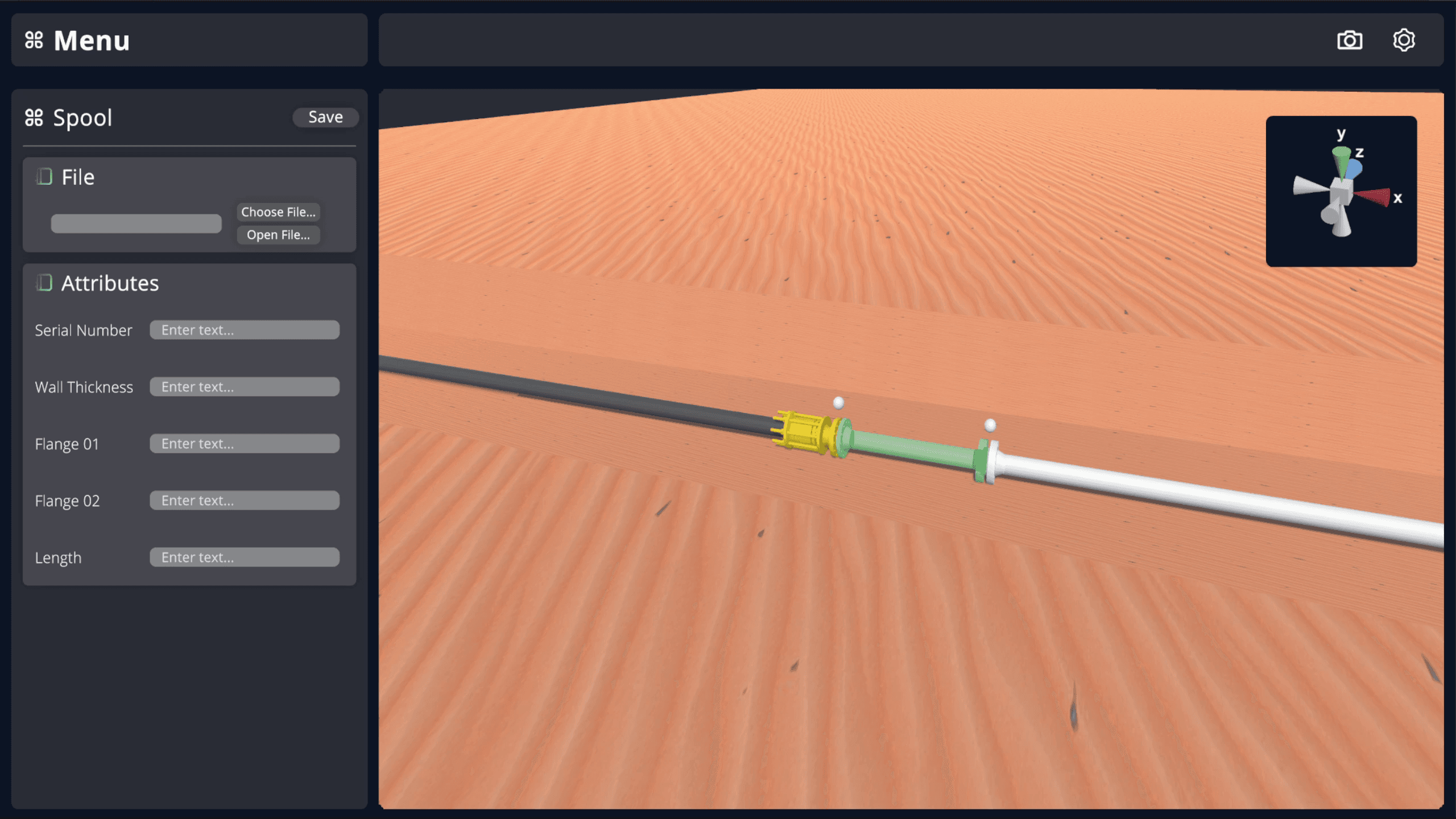 Lightweight subsea pipeline digital twin viewer